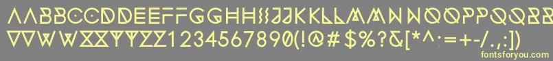 フォントFonecianAlternateBold – 黄色のフォント、灰色の背景