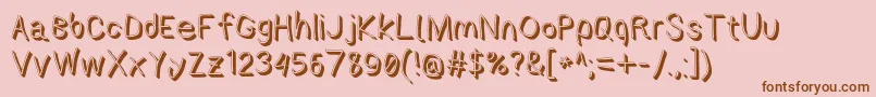 Шрифт Applestormshdrg – коричневые шрифты на розовом фоне