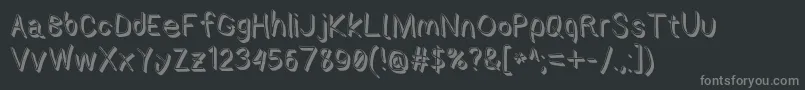 Applestormshdrg-fontti – harmaat kirjasimet mustalla taustalla
