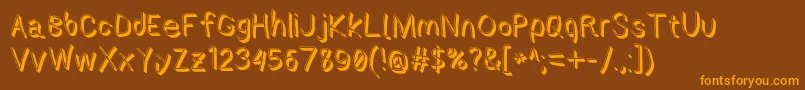 Applestormshdrg Font – Orange Fonts on Brown Background