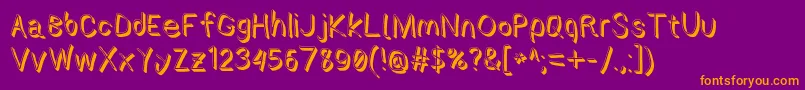 Applestormshdrg Font – Orange Fonts on Purple Background