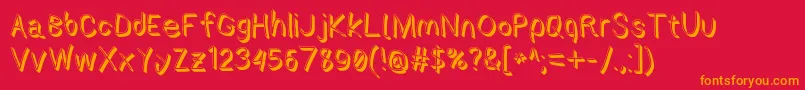 Applestormshdrg Font – Orange Fonts on Red Background