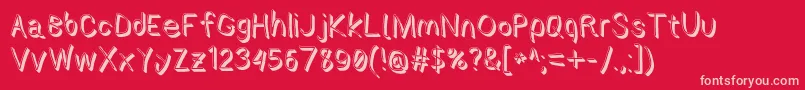 Applestormshdrg Font – Pink Fonts on Red Background