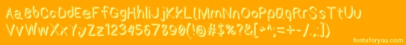 Applestormshdrg Font – Yellow Fonts on Orange Background