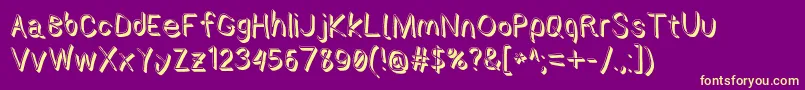 Applestormshdrg Font – Yellow Fonts on Purple Background