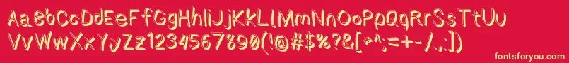 Applestormshdrg Font – Yellow Fonts on Red Background