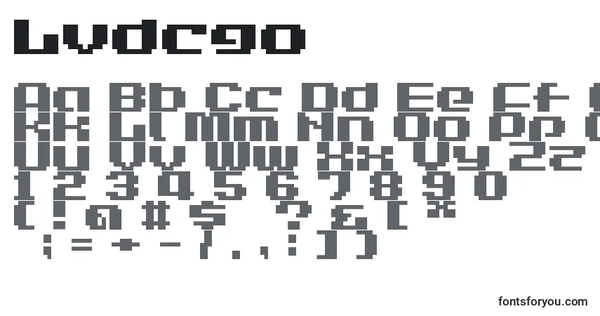 Lvdcgo-fontti – aakkoset, numerot, erikoismerkit