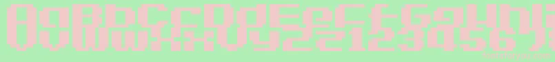 Lvdcgo Font – Pink Fonts on Green Background