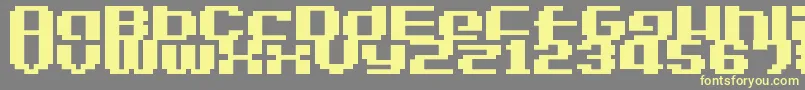 Lvdcgo-fontti – keltaiset fontit harmaalla taustalla