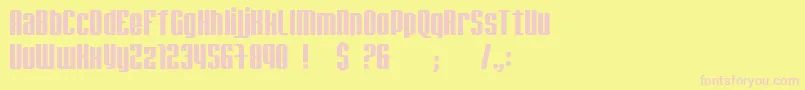 JadeMonkey Font – Pink Fonts on Yellow Background