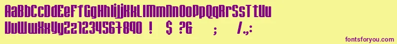 JadeMonkey Font – Purple Fonts on Yellow Background