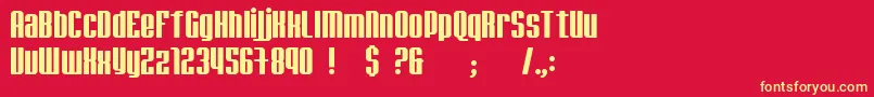 JadeMonkey Font – Yellow Fonts on Red Background