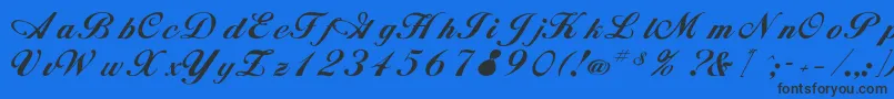 Rsalison Font – Black Fonts on Blue Background