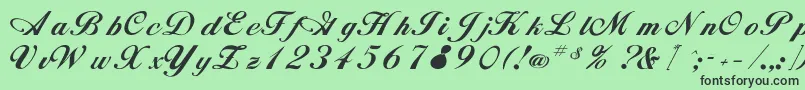 Rsalison Font – Black Fonts on Green Background