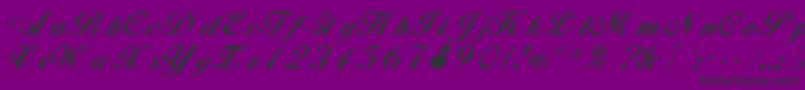 Rsalison-Schriftart – Schwarze Schriften auf violettem Hintergrund