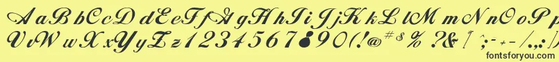 Rsalison Font – Black Fonts on Yellow Background