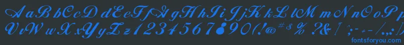 Rsalison Font – Blue Fonts on Black Background