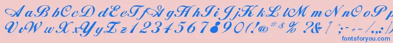 Rsalison Font – Blue Fonts on Pink Background