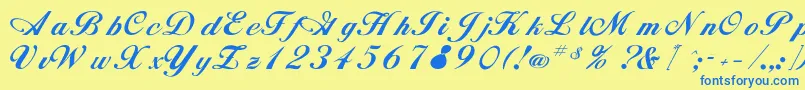 Rsalison Font – Blue Fonts on Yellow Background