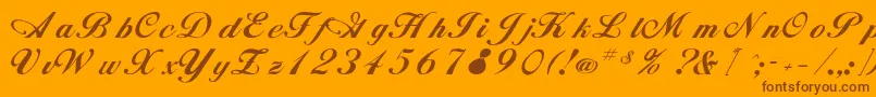 fuente Rsalison – Fuentes Marrones Sobre Fondo Naranja