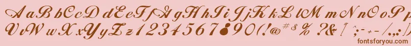 Rsalison Font – Brown Fonts on Pink Background