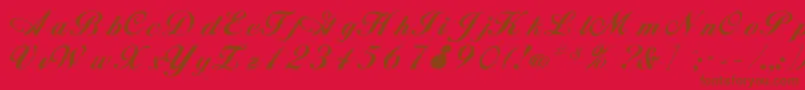 Rsalison Font – Brown Fonts on Red Background