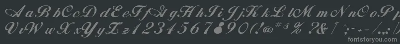 Rsalison Font – Gray Fonts on Black Background