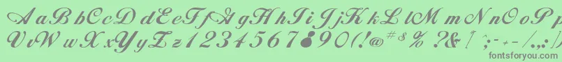 Rsalison Font – Gray Fonts on Green Background