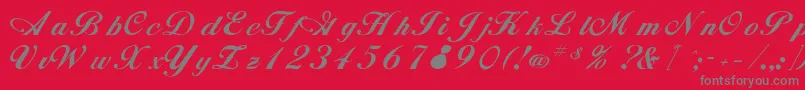 Police Rsalison – polices grises sur fond rouge
