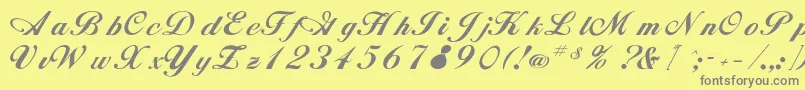 Rsalison Font – Gray Fonts on Yellow Background
