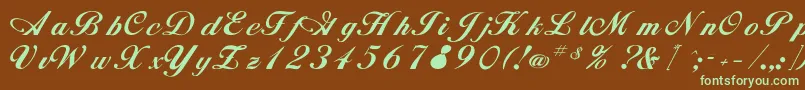 Rsalison Font – Green Fonts on Brown Background