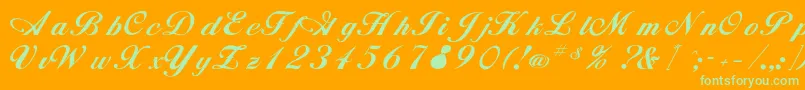 Rsalison Font – Green Fonts on Orange Background
