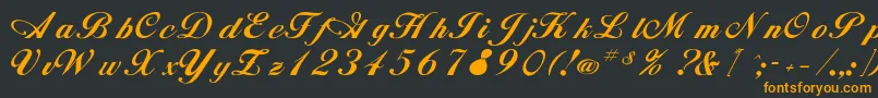 Rsalison Font – Orange Fonts on Black Background