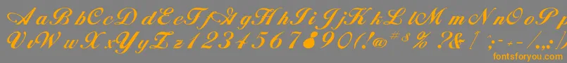Rsalison Font – Orange Fonts on Gray Background