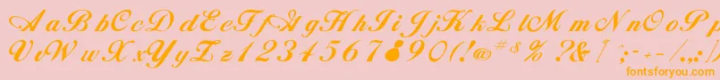 fuente Rsalison – Fuentes Naranjas Sobre Fondo Rosa