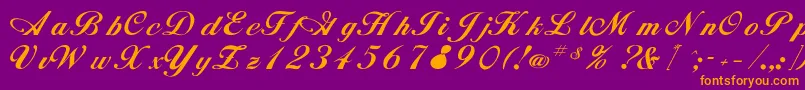 Rsalison Font – Orange Fonts on Purple Background