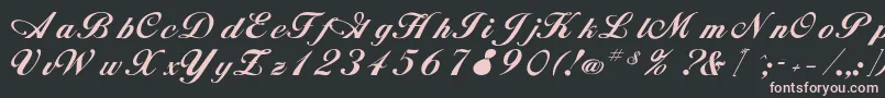 Rsalison Font – Pink Fonts on Black Background