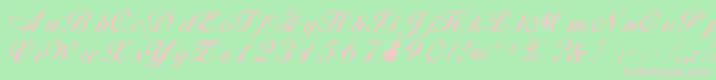 Rsalison Font – Pink Fonts on Green Background