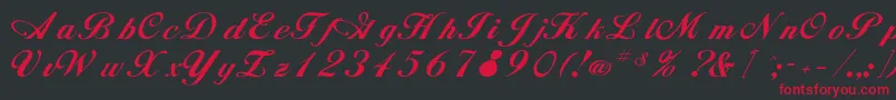 フォントRsalison – 黒い背景に赤い文字