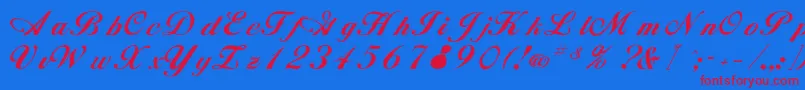 Rsalison Font – Red Fonts on Blue Background