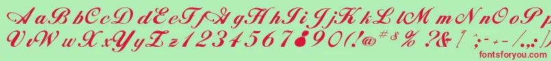 Rsalison Font – Red Fonts on Green Background