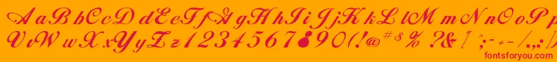 Rsalison Font – Red Fonts on Orange Background