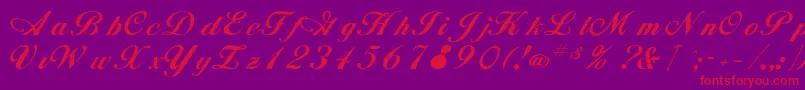 Rsalison Font – Red Fonts on Purple Background