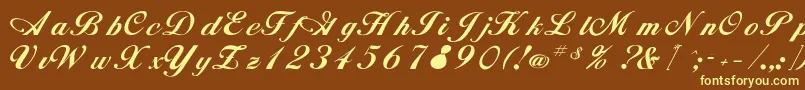 Rsalison Font – Yellow Fonts on Brown Background