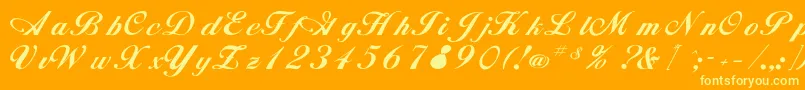 Rsalison Font – Yellow Fonts on Orange Background
