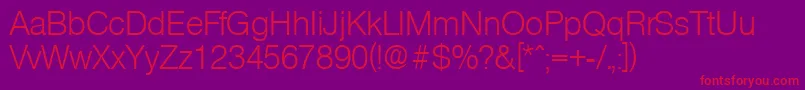 OlympiaLight Font – Red Fonts on Purple Background