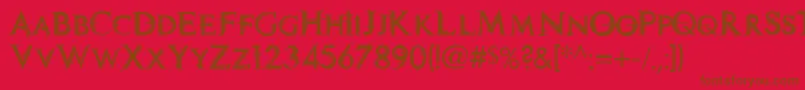 Tech Font – Brown Fonts on Red Background