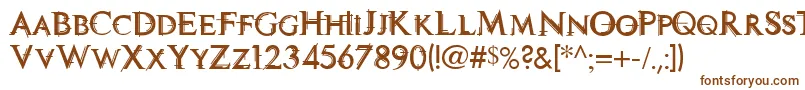 Tech Font – Brown Fonts on White Background