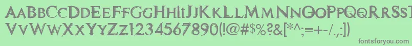 Tech Font – Gray Fonts on Green Background