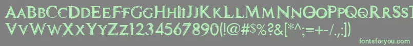 Tech Font – Green Fonts on Gray Background